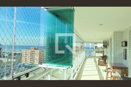 varanda da sala de apartamento para alugar com 3 quartos, 163m² em Vila Tupi, Praia Grande