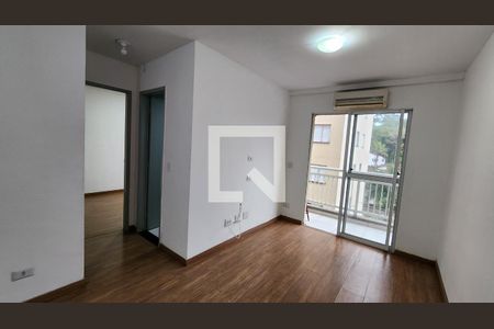 Detalhe Sala de apartamento para alugar com 2 quartos, 50m² em Morro Nova Cintra, Santos