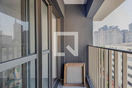 Varanda Quarto de apartamento para alugar com 1 quarto, 27m² em Pinheiros, São Paulo