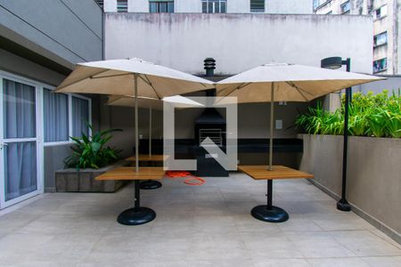 Studio à venda com 23m², 1 quarto e 1 vagaChurrasqueira