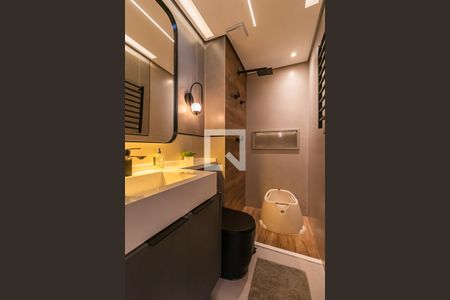 Banheiro Social de apartamento para alugar com 2 quartos, 70m² em Dezoito do Forte Empresarial/alphaville., Barueri