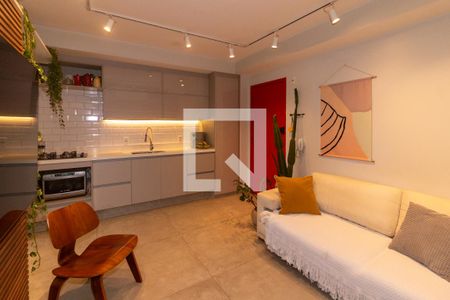 Sala/Cozinha de apartamento à venda com 2 quartos, 57m² em Vila Andrade, São Paulo