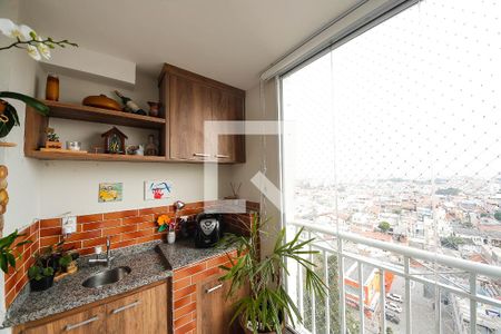 Varanda da Sala de apartamento à venda com 3 quartos, 75m² em Parque São Lucas, São Paulo