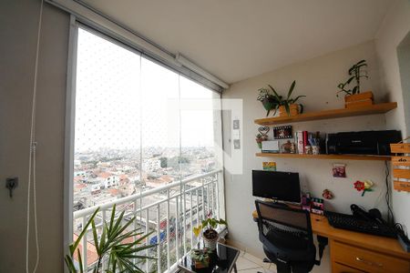 Varanda da Sala de apartamento à venda com 3 quartos, 75m² em Parque São Lucas, São Paulo