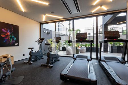 Studio para alugar com 27m², 1 quarto e sem vaga Studio para alugar com 27m², 1 quarto e sem vagaÁrea comum - Academia