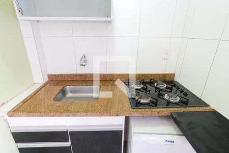 Apartamento para alugar com 30m², 1 quarto e sem vagaDetalhe da cozinha