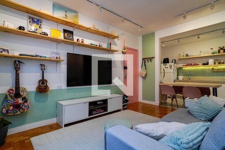 Sala de apartamento à venda com 1 quarto, 55m² em Icaraí, Niterói