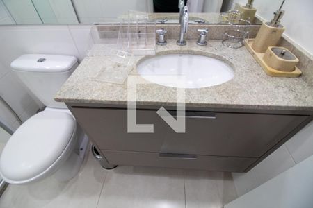 Banheiro da Suíte de apartamento para alugar com 1 quarto, 42m² em Campo Belo, São Paulo