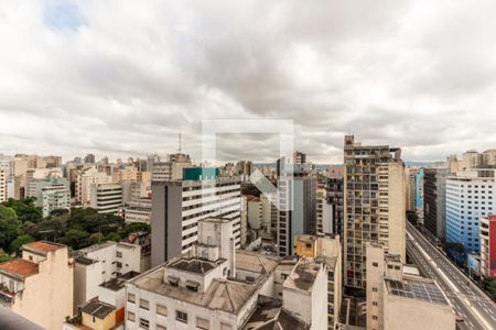 Varanda - Vista de kitnet/studio para alugar com 1 quarto, 27m² em Vila Buarque, São Paulo