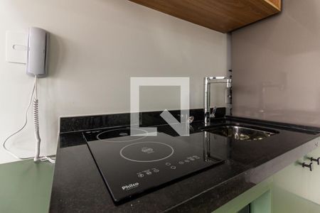 Cozinha de kitnet/studio para alugar com 1 quarto, 27m² em Vila Buarque, São Paulo
