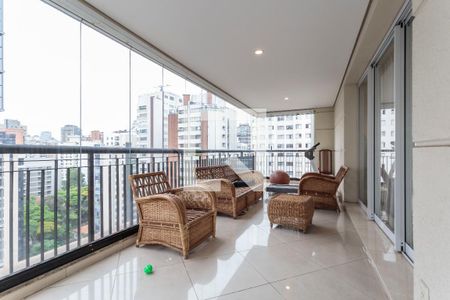 varanda da Sala de apartamento à venda com 3 quartos, 262m² em Vila Nova Conceição, São Paulo