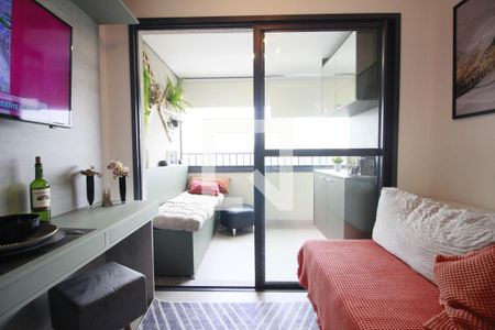 Sala de apartamento para alugar com 1 quarto, 31m² em Indianópolis, São Paulo