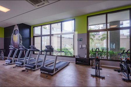Apartamento para alugar com 55m², 1 quarto e 2 vagas Apartamento para alugar com 55m², 1 quarto e 2 vagasAcademia