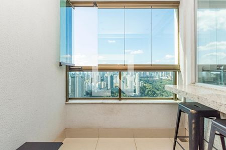 Varanda da Sala de apartamento para alugar com 1 quarto, 55m² em Vila da Serra, Nova Lima