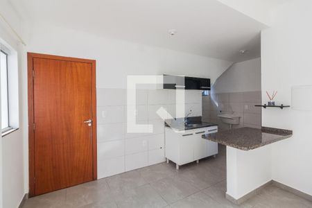 Cozinha de apartamento para alugar com 1 quarto, 40m² em Itaguaçu, Florianópolis