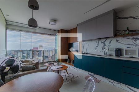 Sala/Cozinha de apartamento à venda com 1 quarto, 42m² em Vila Mariana, São Paulo