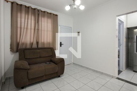 Sala de apartamento para alugar com 1 quarto, 42m² em Boqueirão, Praia Grande