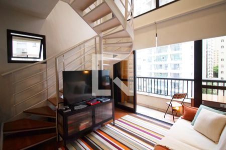 Sala de apartamento para alugar com 1 quarto, 45m² em Jardim Paulista, São Paulo