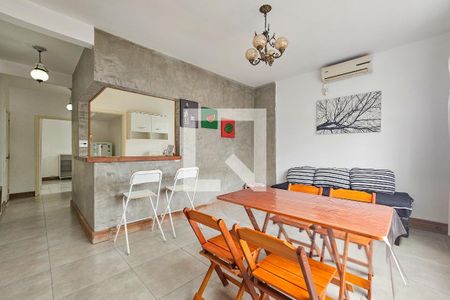 Sala de apartamento para alugar com 1 quarto, 52m² em Pitangueiras, Guarujá