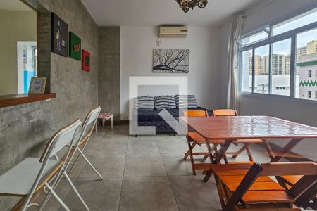 Sala de apartamento para alugar com 1 quarto, 52m² em Pitangueiras, Guarujá