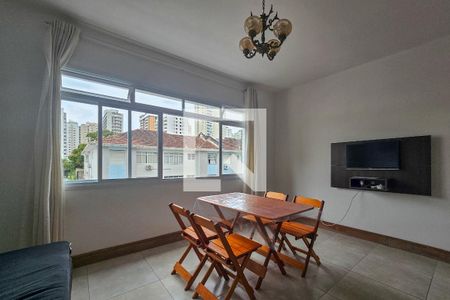 Sala de apartamento para alugar com 1 quarto, 52m² em Pitangueiras, Guarujá