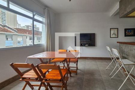 Sala de apartamento para alugar com 1 quarto, 52m² em Pitangueiras, Guarujá