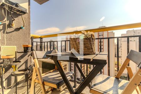 Varanda de kitnet/studio para alugar com 1 quarto, 27m² em Campos Elíseos, São Paulo