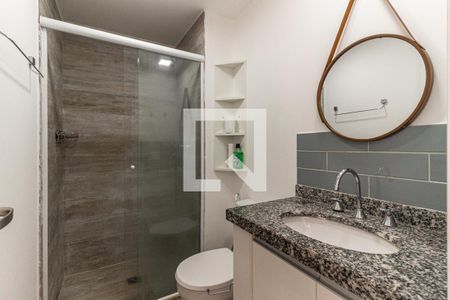 Banheiro de kitnet/studio para alugar com 1 quarto, 27m² em Campos Elíseos, São Paulo