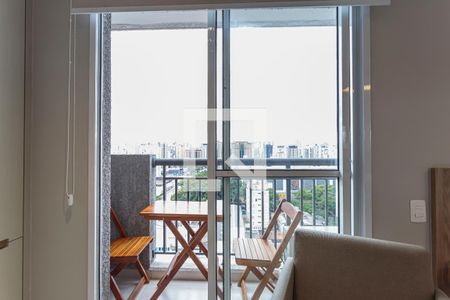 Varanda da Sala de kitnet/studio para alugar com 1 quarto, 28m² em Indianópolis, São Paulo