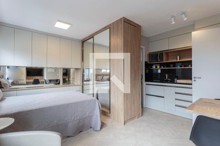 Sala/Quarto de kitnet/studio para alugar com 1 quarto, 28m² em Indianópolis, São Paulo