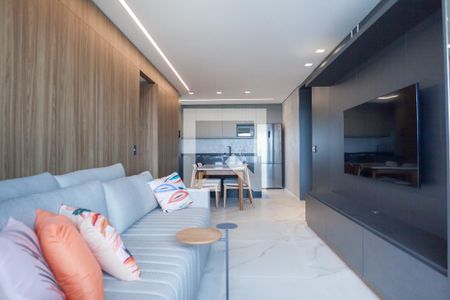 sala de apartamento para alugar com 2 quartos, 76m² em Vila da Serra, Nova Lima