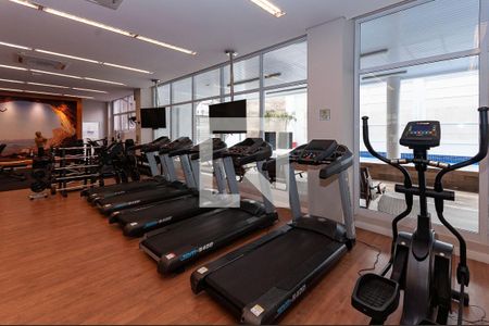 Studio para alugar com 33m², 1 quarto e 1 vaga Studio para alugar com 33m², 1 quarto e 1 vagaÁrea Comum - Academia