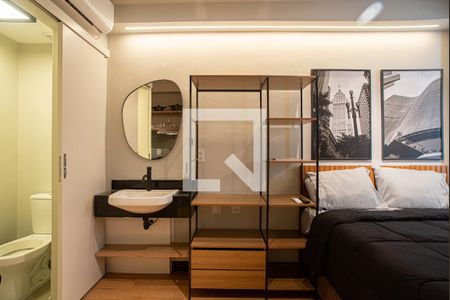 Quarto/Banheiro de kitnet/studio para alugar com 1 quarto, 22m² em Bela Vista, São Paulo
