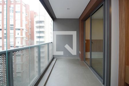 Varanda da Sala de kitnet/studio à venda com 1 quarto, 37m² em Pinheiros, São Paulo