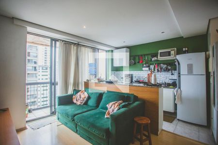 Sala de Estar de apartamento à venda com 2 quartos, 58m² em Vila Clementino, São Paulo