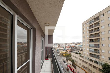 Varanda da Sala e Cozinha de apartamento para alugar com 1 quarto, 29m² em Vila Tolstoi, São Paulo
