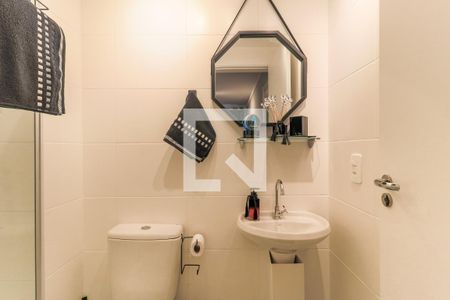 Banheiro da Suíte de apartamento à venda com 1 quarto, 35m² em Jardim Caravelas, São Paulo