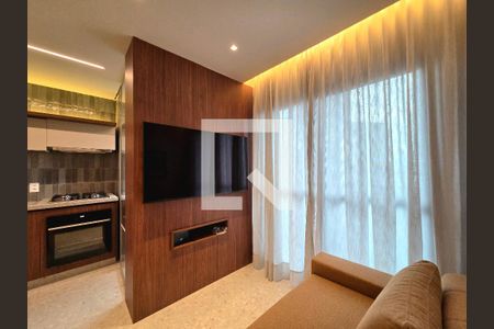 Sala/cozinha de apartamento à venda com 1 quarto, 42m² em Vila Olímpia, São Paulo