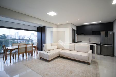Sala de apartamento para alugar com 2 quartos, 77m² em Indianópolis, São Paulo