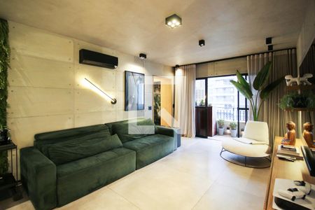 Sala de apartamento para alugar com 3 quartos, 120m² em Indianópolis, São Paulo