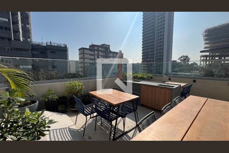 Studio à venda com 31m², 1 quarto e 1 vagaChurrasqueira