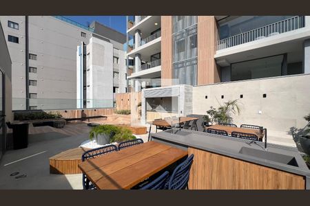 Studio à venda com 31m², 1 quarto e 1 vagaChurrasqueira