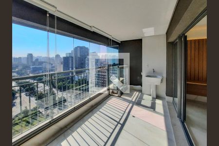 Varanda de kitnet/studio para alugar com 1 quarto, 35m² em Indianópolis, São Paulo