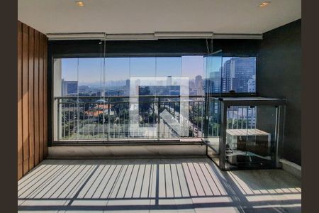 Varanda de kitnet/studio para alugar com 1 quarto, 35m² em Indianópolis, São Paulo