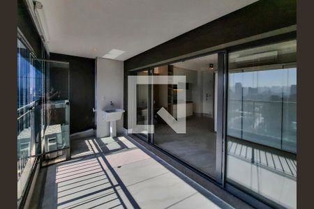 Varanda de kitnet/studio para alugar com 1 quarto, 35m² em Indianópolis, São Paulo