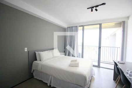 Quarto-Sala de apartamento à venda com 1 quarto, 26m² em Indianópolis, São Paulo