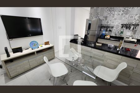 Detalhe Sala de apartamento para alugar com 1 quarto, 54m² em Boqueirão, Santos