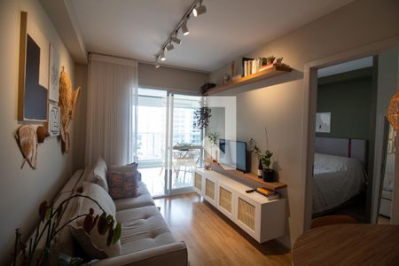 Sala de apartamento para alugar com 1 quarto, 44m² em Brooklin Paulista, São Paulo