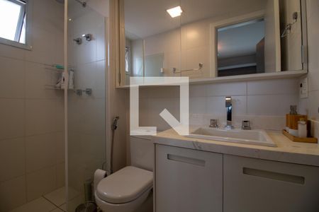 Banheiro da Suíte de apartamento para alugar com 1 quarto, 44m² em Brooklin Paulista, São Paulo