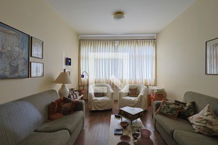 Sala de apartamento à venda com 3 quartos, 128m² em Funcionários, Belo Horizonte